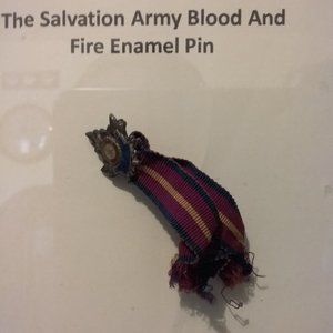 Vintage Salvation Army Blood and Fire Pin